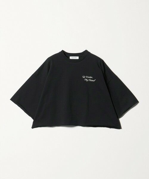 UNITED ARROWS / ユナイテッドアローズ Tシャツ | <SACRA>ハーフスリーブ クロップド メッセージ Tシャツ | 詳細11