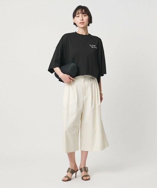 UNITED ARROWS / ユナイテッドアローズ Tシャツ | <SACRA>ハーフスリーブ クロップド メッセージ Tシャツ | 詳細9
