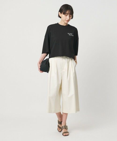 UNITED ARROWS / ユナイテッドアローズ Tシャツ | <SACRA>ハーフスリーブ クロップド メッセージ Tシャツ | 詳細10
