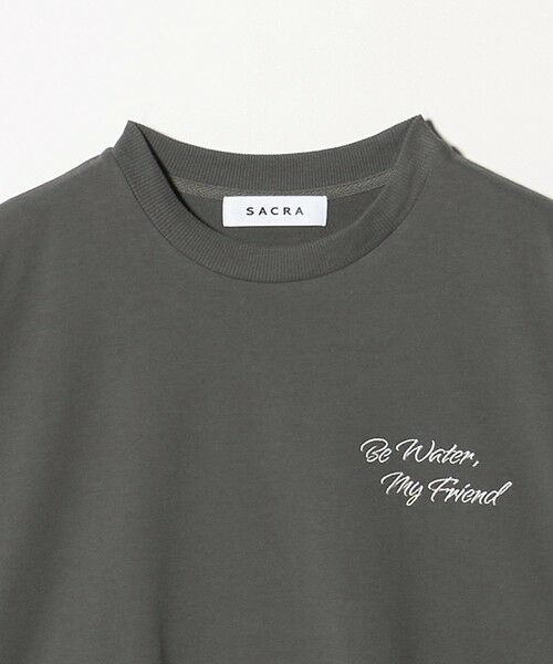 UNITED ARROWS / ユナイテッドアローズ Tシャツ | <SACRA>ハーフスリーブ クロップド メッセージ Tシャツ | 詳細22
