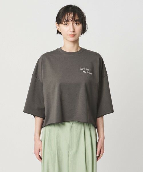 UNITED ARROWS / ユナイテッドアローズ Tシャツ | <SACRA>ハーフスリーブ クロップド メッセージ Tシャツ | 詳細17