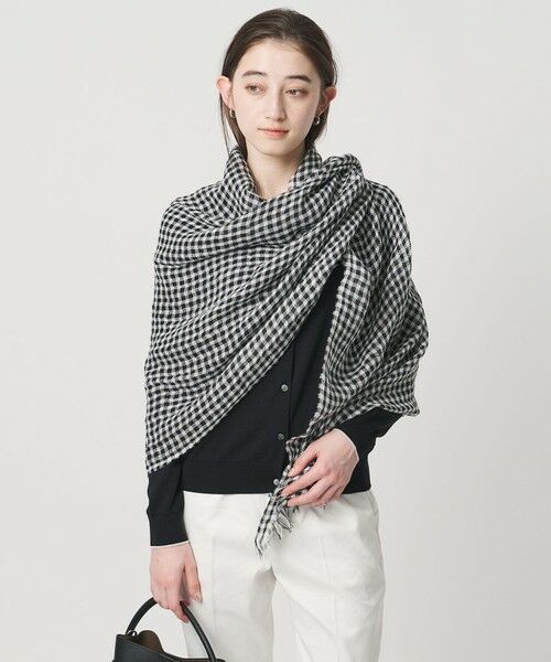 UNITED ARROWS / ユナイテッドアローズ マフラー・ショール・スヌード・ストール | 【一部別注】＜MARIANI＞LIN ギンガムチェック ストール | 詳細1