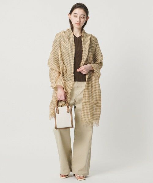 UNITED ARROWS / ユナイテッドアローズ マフラー・ショール・スヌード・ストール | 【一部別注】＜MARIANI＞LIN ギンガムチェック ストール | 詳細6