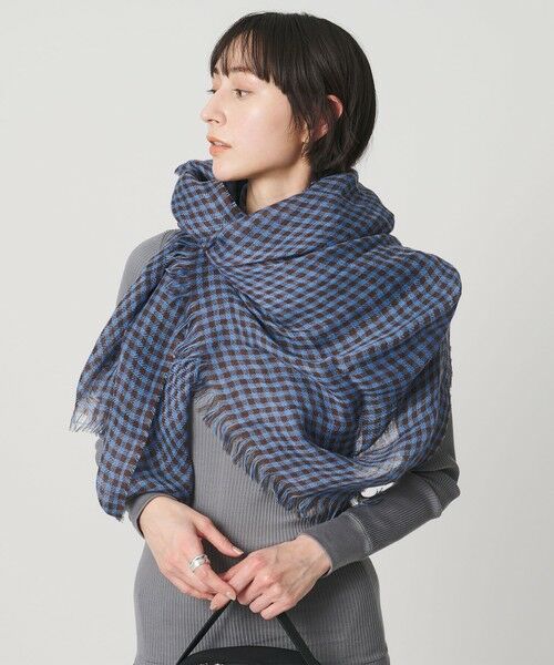 UNITED ARROWS / ユナイテッドアローズ マフラー・ショール・スヌード・ストール | 【一部別注】＜MARIANI＞LIN ギンガムチェック ストール | 詳細12