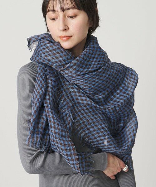 UNITED ARROWS / ユナイテッドアローズ マフラー・ショール・スヌード・ストール | 【一部別注】＜MARIANI＞LIN ギンガムチェック ストール | 詳細13