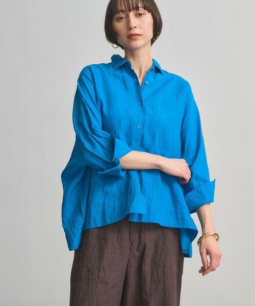 UNITED ARROWS / ユナイテッドアローズ シャツ・ブラウス | リネン ドルマン シャツ ‐ウォッシャブル‐（COBALT）