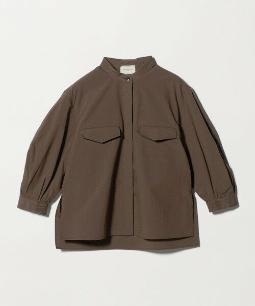 UNITED ARROWS / ユナイテッドアローズ シャツ・ブラウス | NALYA バンドカラー シャツ（DK.BROWN）