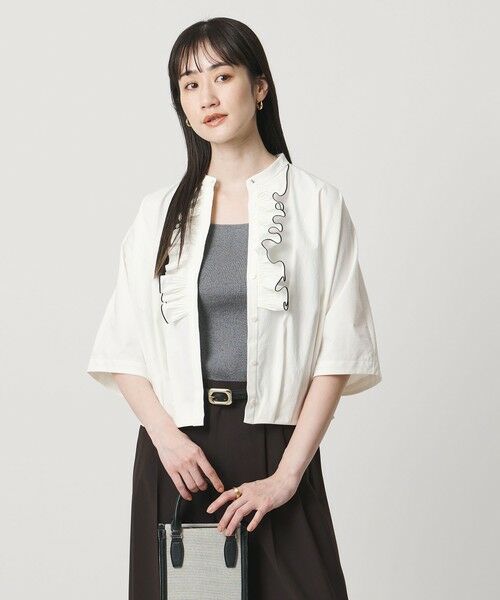 UNITED ARROWS / ユナイテッドアローズ シャツ・ブラウス | メロー フリル シャツ ブラウス ‐防しわ 吸水速乾 UVカット 遮熱性 接触冷感 ウォッシャブル‐ | 詳細1