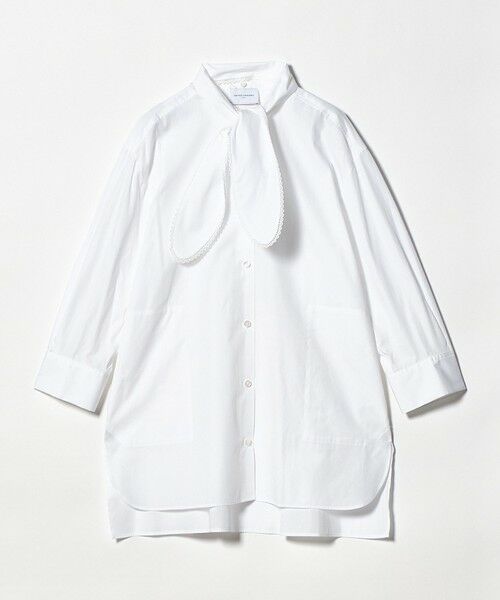 UNITED ARROWS / ユナイテッドアローズ シャツ・ブラウス | リボン ボウタイ チュニック シャツ（OFF WHITE）