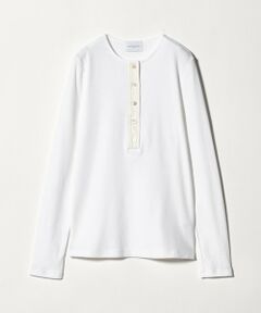 UNITED ARROWS / ユナイテッドアローズ カットソー | コットン フライス ヘンリーネック ロング Tシャツ