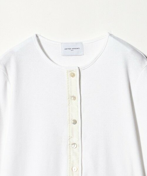 UNITED ARROWS / ユナイテッドアローズ カットソー | コットン フライス ヘンリーネック ロング Tシャツ | 詳細4