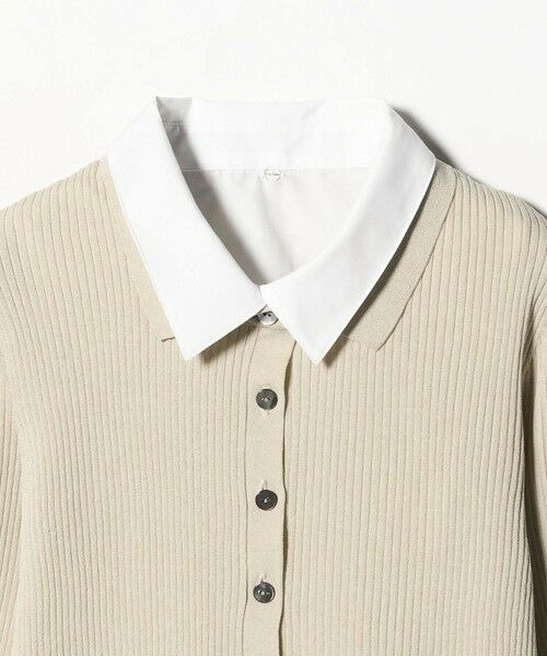 UNITED ARROWS / ユナイテッドアローズ ニット・セーター | 7分袖 シャツ コンビ ポロニット | 詳細11