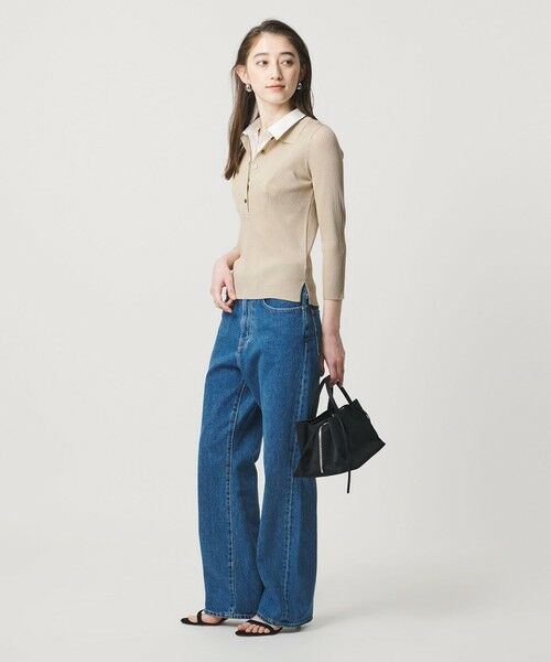 UNITED ARROWS / ユナイテッドアローズ ニット・セーター | 7分袖 シャツ コンビ ポロニット | 詳細7