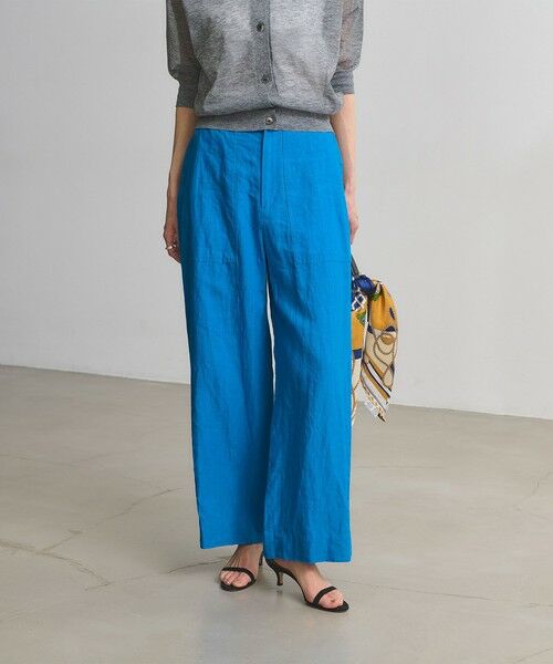 UNITED ARROWS / ユナイテッドアローズ その他パンツ | リネン パッチポケット イージーパンツ ‐ウォッシャブル‐(COBALT)