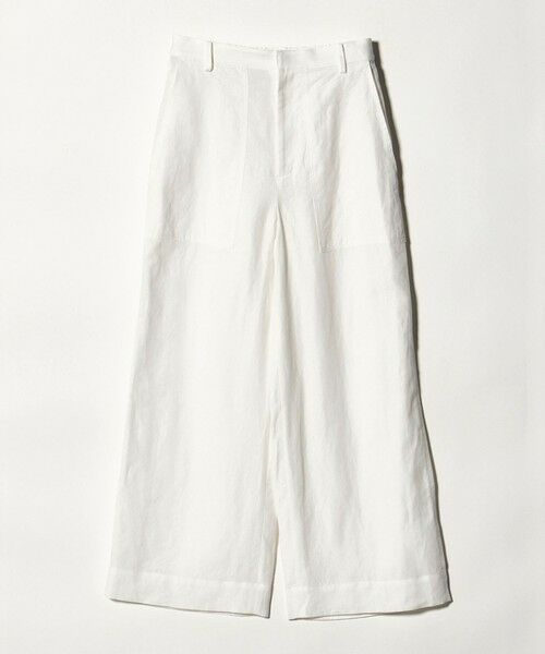 UNITED ARROWS / ユナイテッドアローズ その他パンツ | リネン パッチポケット イージーパンツ WHITE ‐ウォッシャブル‐（WHITE）