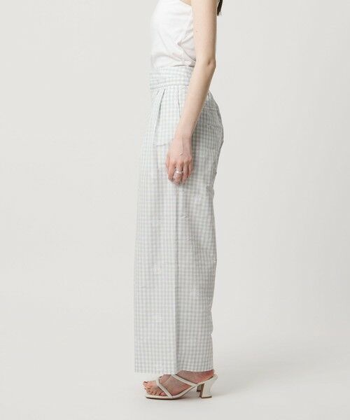 UNITED ARROWS / ユナイテッドアローズ その他パンツ | ギンガムチェック フラワー ジャガード ワイドパンツ ‐ウォッシャブル‐ | 詳細5