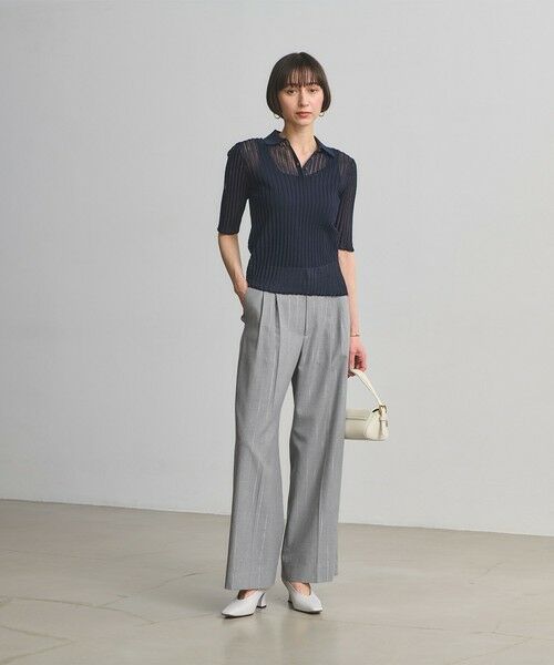UNITED ARROWS / ユナイテッドアローズ スラックス・ドレスパンツ | 2タック ストレート ワイド パンツ | 詳細24