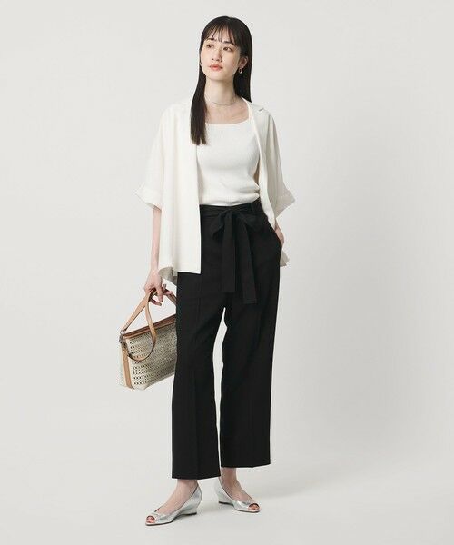 UNITED ARROWS / ユナイテッドアローズ スラックス・ドレスパンツ | スラブ リボン テーパードパンツ | 詳細2