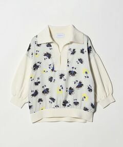 UNITED ARROWS / ユナイテッドアローズ シャツ・ブラウス | ６分袖 プリント ニット コンビ シャツ ‐ウォッシャブル‐
