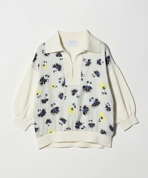 UNITED ARROWS / ユナイテッドアローズ シャツ・ブラウス | ６分袖 プリント ニット コンビ シャツ ‐ウォッシャブル‐ | 詳細5