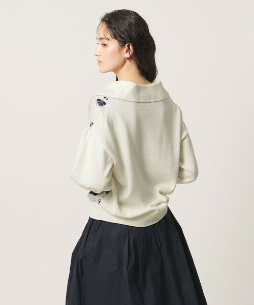 UNITED ARROWS / ユナイテッドアローズ シャツ・ブラウス | ６分袖 プリント ニット コンビ シャツ ‐ウォッシャブル‐ | 詳細3