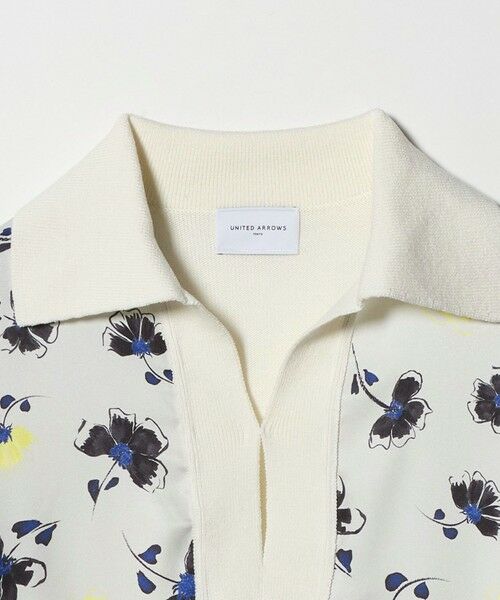 UNITED ARROWS / ユナイテッドアローズ シャツ・ブラウス | ６分袖 プリント ニット コンビ シャツ ‐ウォッシャブル‐ | 詳細1