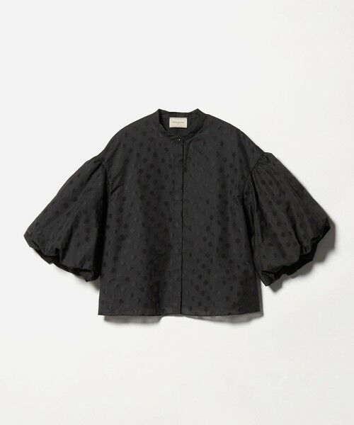 UNITED ARROWS / ユナイテッドアローズ シャツ・ブラウス | シアー ドット パフ ブラウス ‐ウォッシャブル‐（BLACK）