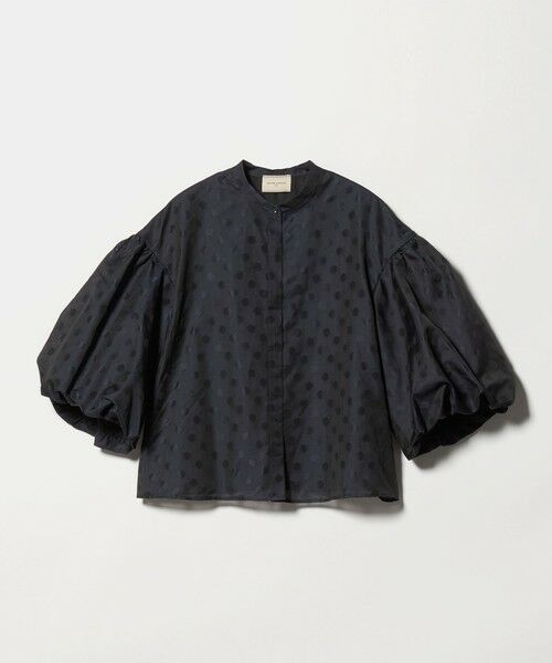 UNITED ARROWS / ユナイテッドアローズ シャツ・ブラウス | シアー ドット パフ ブラウス ‐ウォッシャブル‐（NAVY）