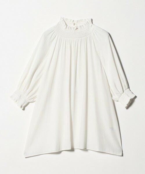 UNITED ARROWS / ユナイテッドアローズ シャツ・ブラウス | シャーリング ハイネック シャツ ブラウス（OFF WHITE）