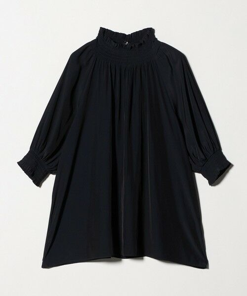 UNITED ARROWS / ユナイテッドアローズ シャツ・ブラウス | シャーリング ハイネック シャツ ブラウス（NAVY）