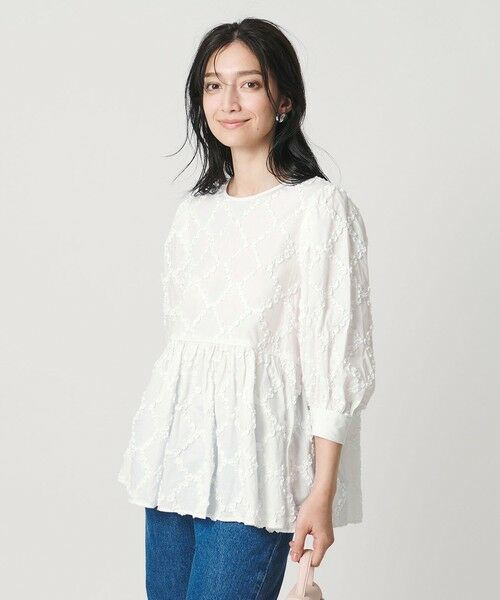 UNITED ARROWS / ユナイテッドアローズ シャツ・ブラウス | エンブロイダリー フリル トップス | 詳細1