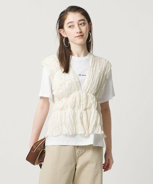 UNITED ARROWS / ユナイテッドアローズ ベスト | シャーリング フリル ベスト | 詳細16