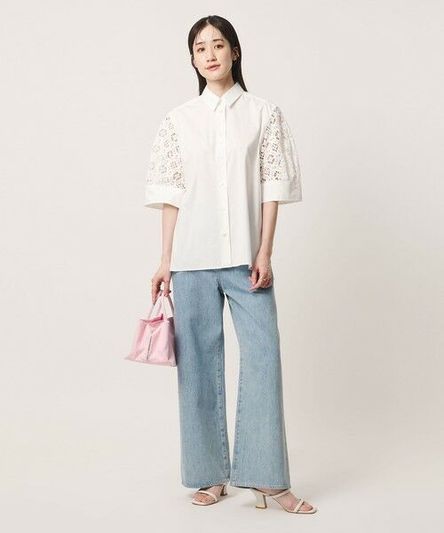 UNITED ARROWS / ユナイテッドアローズ シャツ・ブラウス | ラッセルレース コンビ シャツ ‐ウォッシャブル‐ | 詳細2