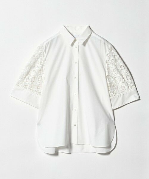 UNITED ARROWS / ユナイテッドアローズ シャツ・ブラウス | ラッセルレース コンビ シャツ ‐ウォッシャブル‐（WHITE）