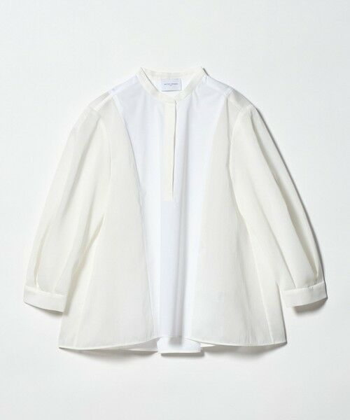 UNITED ARROWS / ユナイテッドアローズ シャツ・ブラウス | シアー コンビ フレア シャツ（OFF WHITE）