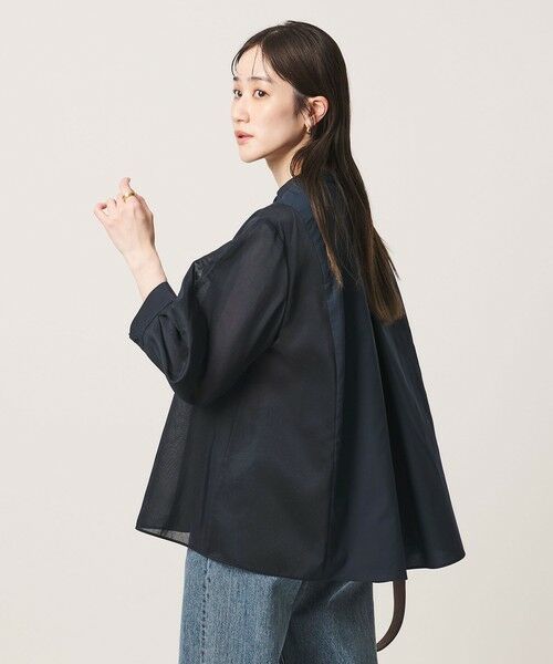 UNITED ARROWS / ユナイテッドアローズ シャツ・ブラウス | シアー コンビ フレア シャツ | 詳細21