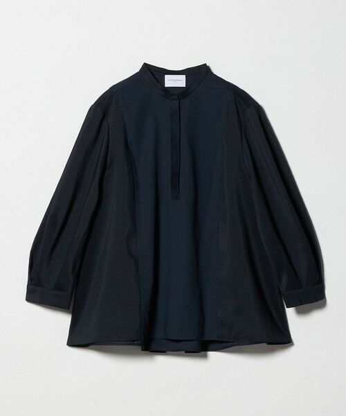 UNITED ARROWS / ユナイテッドアローズ シャツ・ブラウス | シアー コンビ フレア シャツ（NAVY）