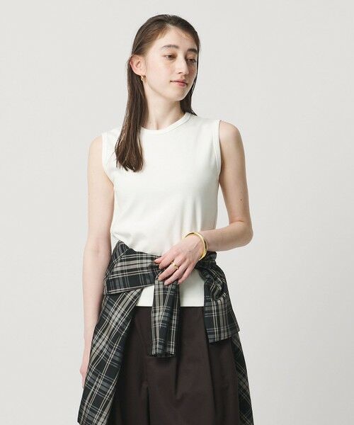 UNITED ARROWS / ユナイテッドアローズ カットソー | コットン フライス ノースリーブトップス | 詳細1