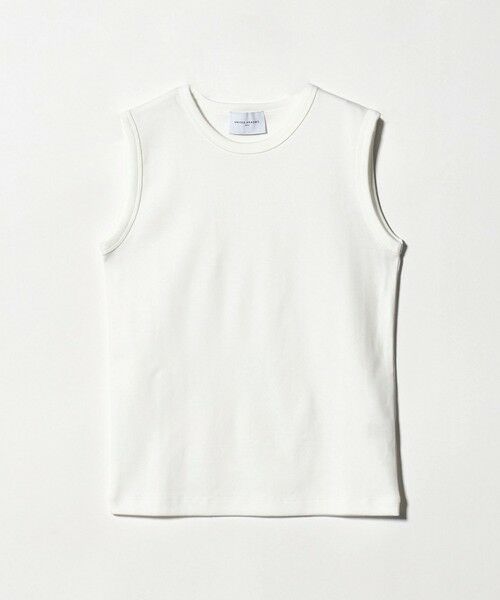 UNITED ARROWS / ユナイテッドアローズ カットソー | コットン フライス ノースリーブトップス（WHITE）