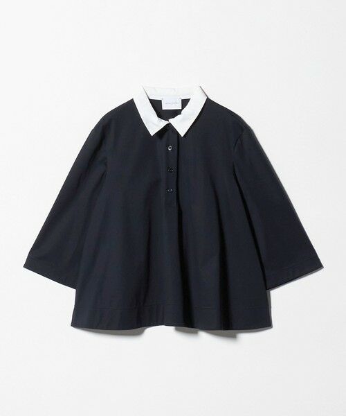 UNITED ARROWS / ユナイテッドアローズ カットソー | トリコット テントライン ポロシャツ（NAVY）