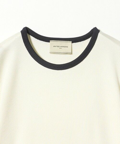 UNITED ARROWS / ユナイテッドアローズ カットソー | リブ バイカラーパイピング Tシャツ | 詳細1