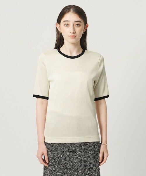 UNITED ARROWS / ユナイテッドアローズ カットソー | リブ バイカラーパイピング 五分袖 Tシャツ | 詳細3