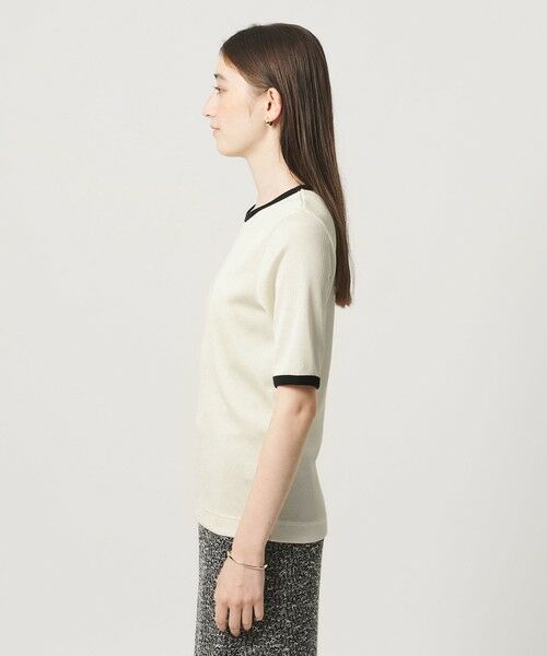 UNITED ARROWS / ユナイテッドアローズ カットソー | リブ バイカラーパイピング 五分袖 Tシャツ | 詳細4