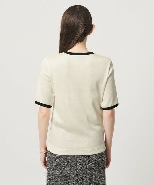 UNITED ARROWS / ユナイテッドアローズ カットソー | リブ バイカラーパイピング 五分袖 Tシャツ | 詳細5