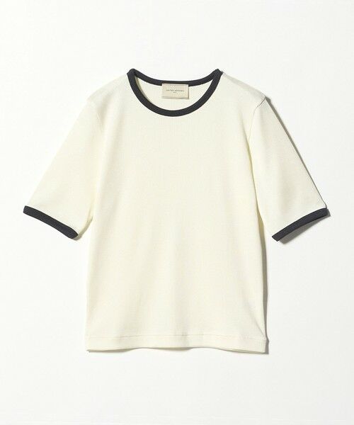 UNITED ARROWS / ユナイテッドアローズ カットソー | リブ バイカラーパイピング Tシャツ（OFF WHITE）