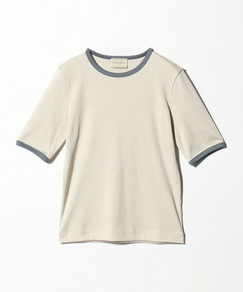 UNITED ARROWS / ユナイテッドアローズ カットソー | リブ バイカラーパイピング 五分袖 Tシャツ | 詳細10