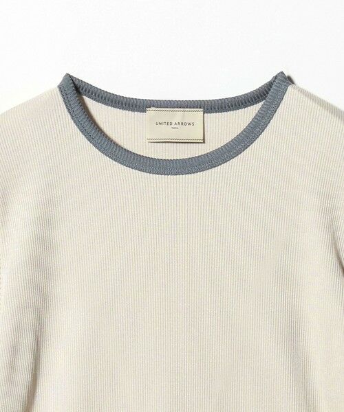 UNITED ARROWS / ユナイテッドアローズ カットソー | リブ バイカラーパイピング 五分袖 Tシャツ | 詳細11