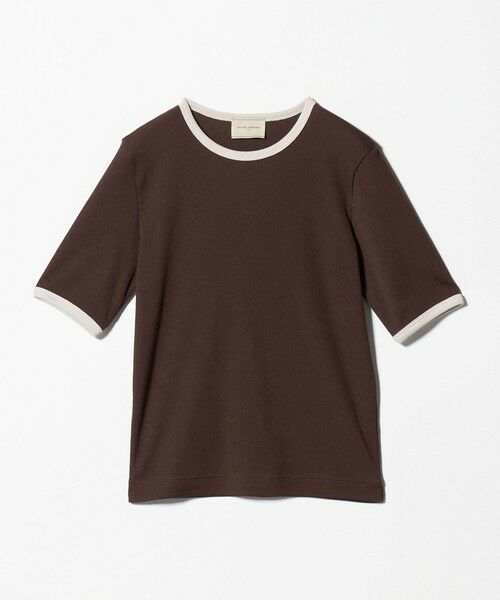 UNITED ARROWS / ユナイテッドアローズ カットソー | リブ バイカラーパイピング 五分袖 Tシャツ | 詳細15