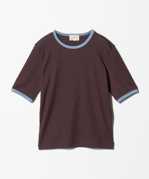UNITED ARROWS / ユナイテッドアローズ カットソー | リブ バイカラーパイピング 五分袖 Tシャツ | 詳細21