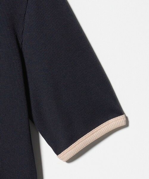 UNITED ARROWS / ユナイテッドアローズ カットソー | リブ バイカラーパイピング 五分袖 Tシャツ | 詳細29